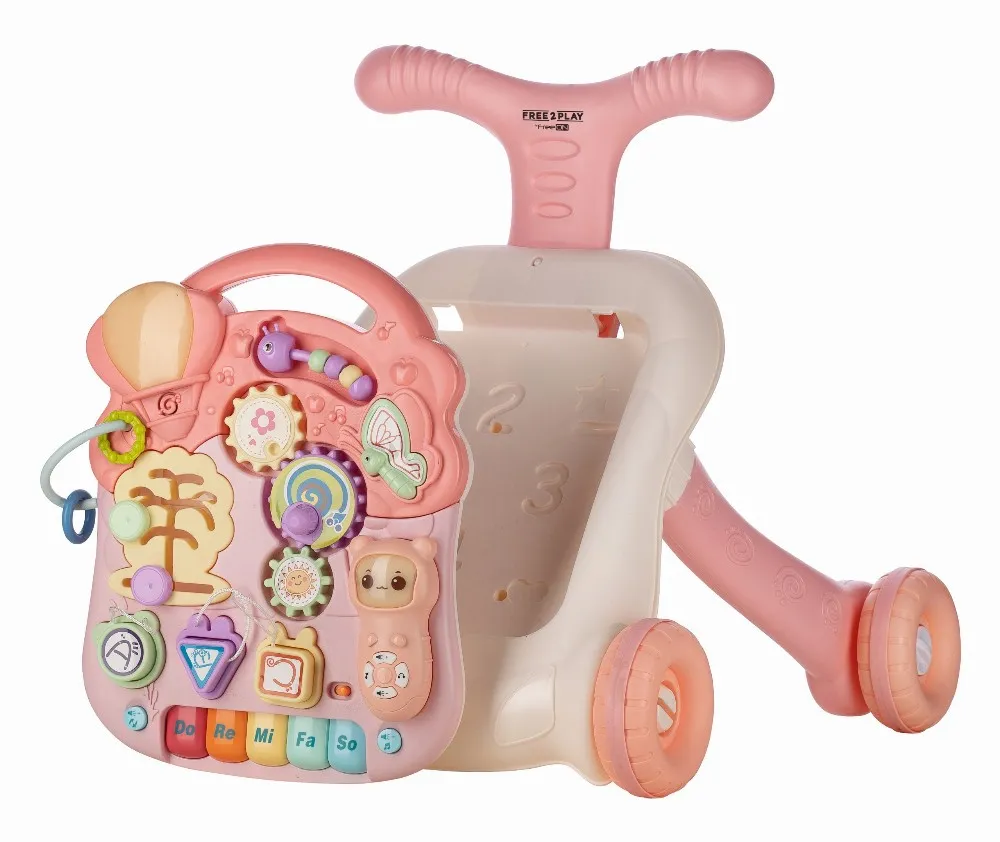FreeOn Free2Play Baby walker Walk&Play 2in1, pink