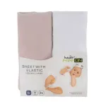 Bubaba by FreeOn sheets for cribs, 2/1 pink and white