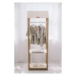 Bubaba by FreeON Bathrobe Beige Stripes