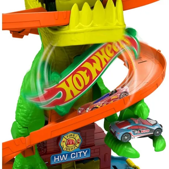 Hot Wheels City T-Rex Fire Station