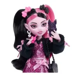 Monster High Draculaura Fashion Doll in Bow Dress With Pet Bat Count Fabulous And 7 Accessories