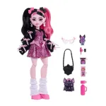 Monster High Draculaura Fashion Doll in Bow Dress With Pet Bat Count Fabulous And 7 Accessories