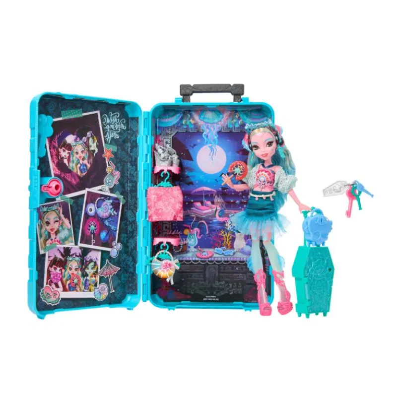 Monster High Skulltimate Secrets Gore-Geous Oasis Playset, Lagoona Blue Doll And Accessories