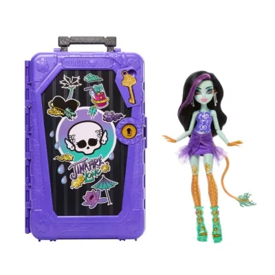 Monster High Skulltimate Secrets Gore-Geous Oasis Playset, Jinafire Long Doll And Accessories