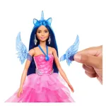 Barbie Unicorn Toy, 65th Anniversary Doll With Blue Hair, Pink Gown & Pet Alicorn