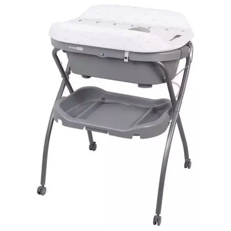 FreeOn Baby Bathtub with Changing Table Base Gray