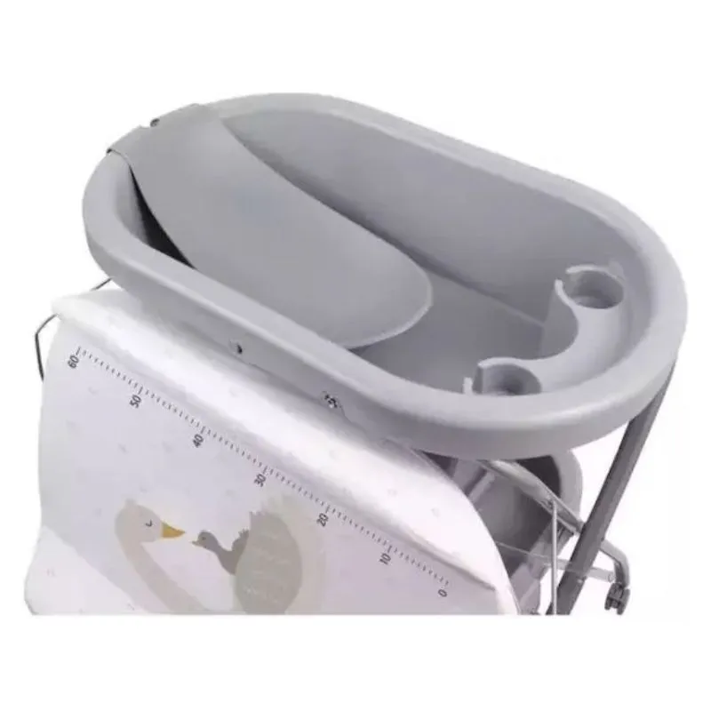 FreeOn Baby Bathtub with Changing Table Base Gray