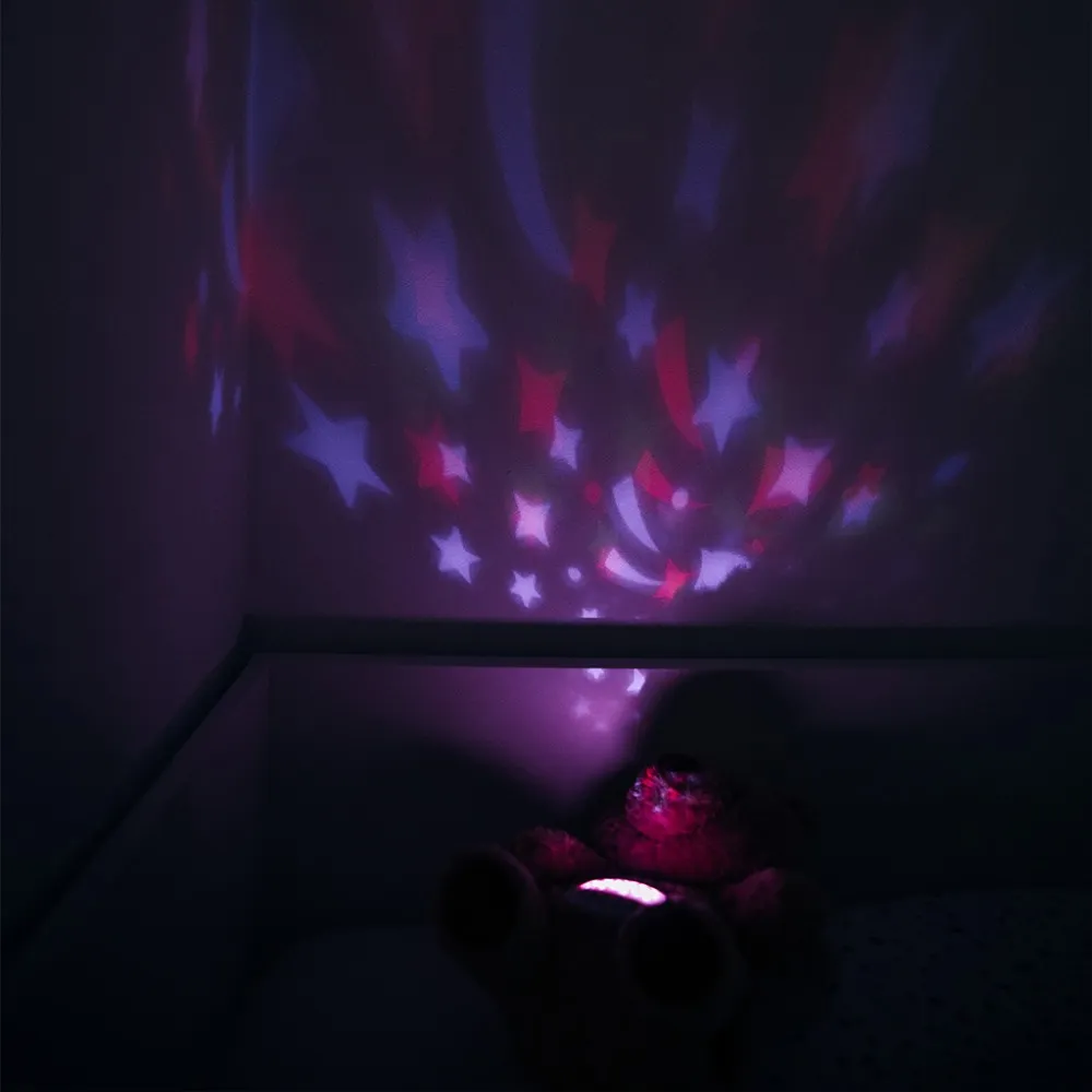 FreeOn Free2Play Soothing plush Teddy Bear with moving head, music and star projector