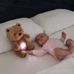 FreeOn Free2Play Soothing plush Teddy Bear with moving head, music and star projector