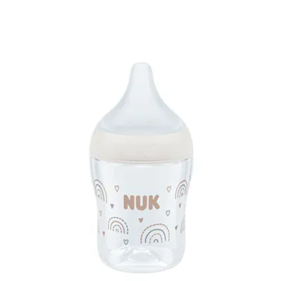 NUK Perfect Match Babby Bottle with soft silicone teat in White