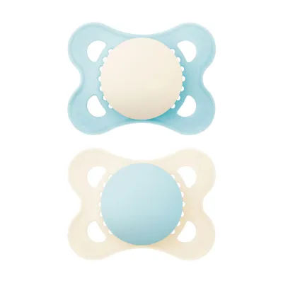 MAM Original Soothers 2-6 Months 2 Pack - Plain Blue