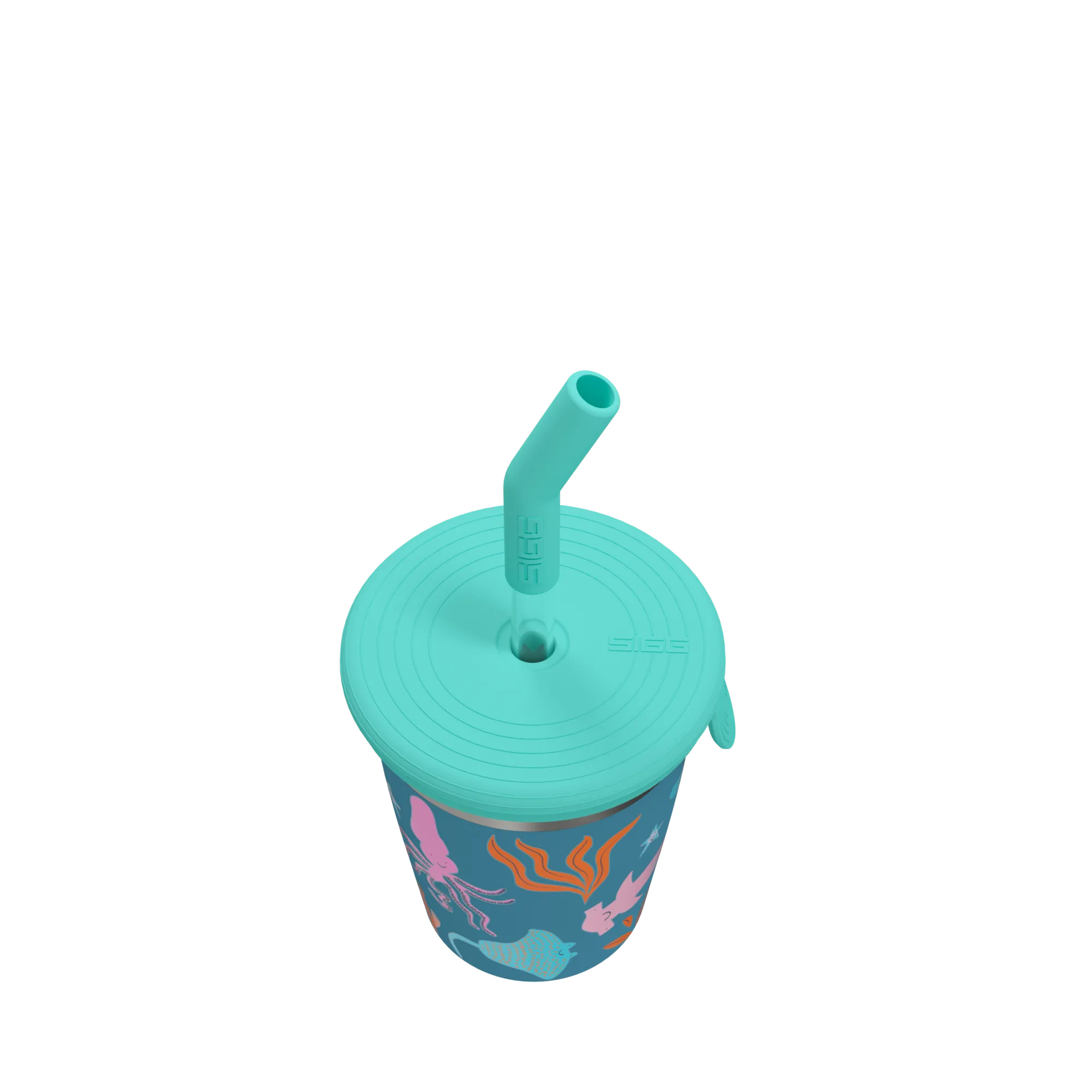 Kids Straw Cup 0.35 L Blue World