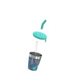 Kids Straw Cup 0.35 L Blue World