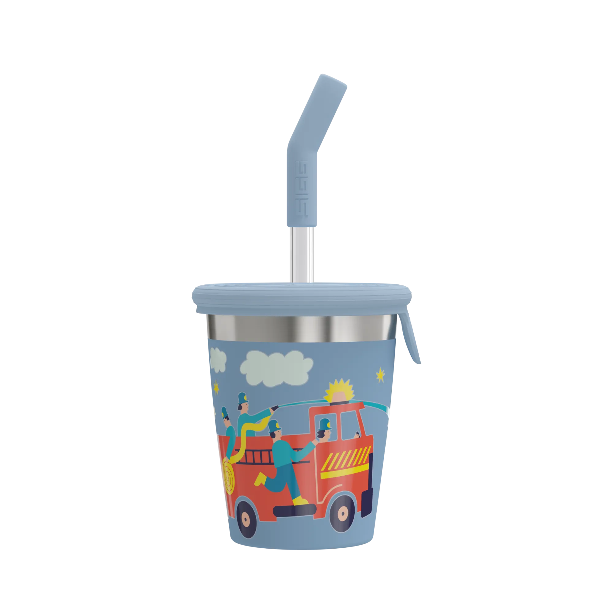 Kids Straw Cup 0.35 L Pompier