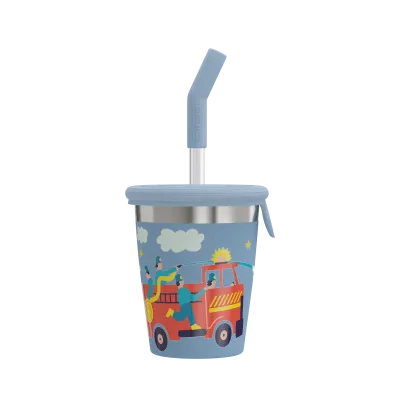 Kids Straw Cup 0.35 L Pompier