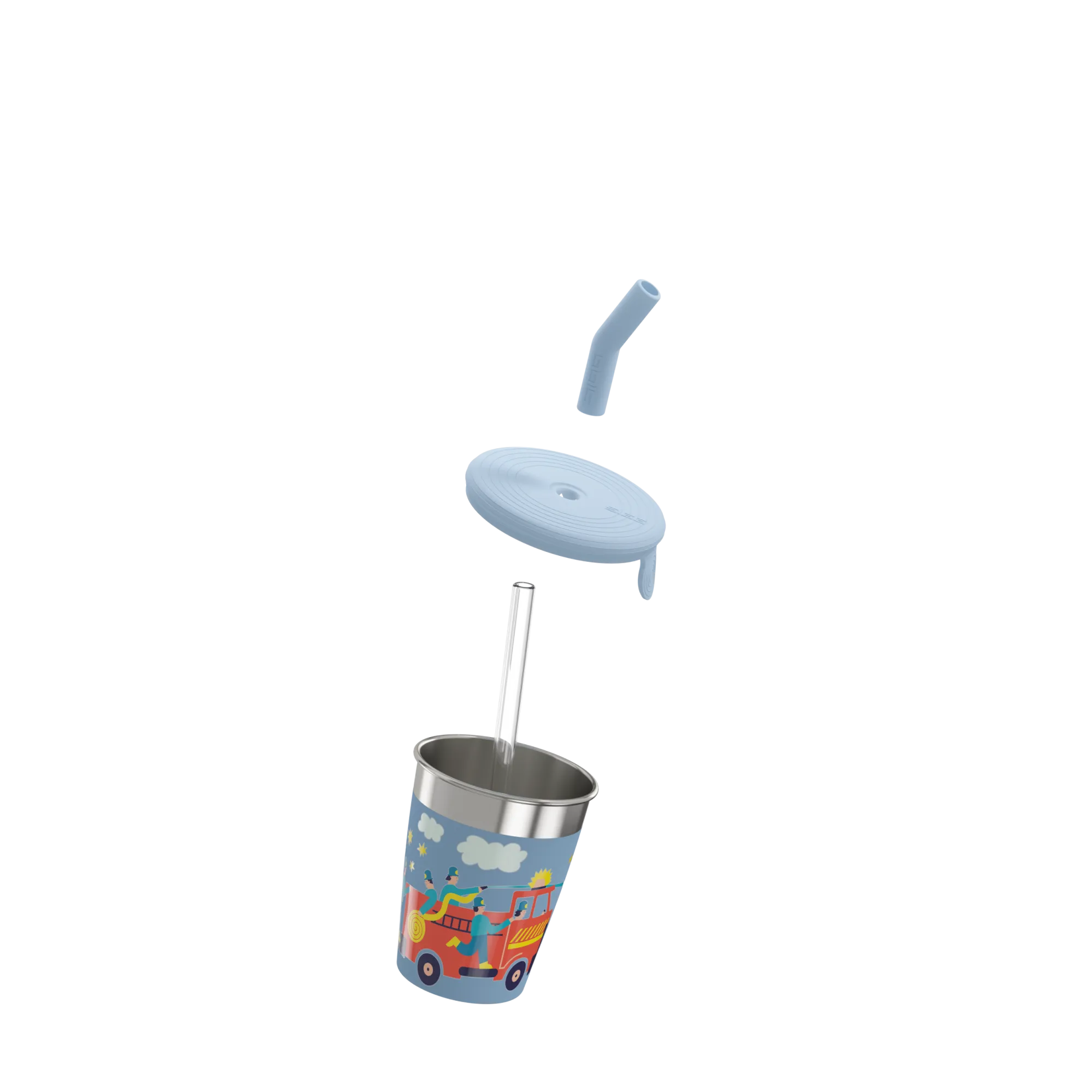 Kids Straw Cup 0.35 L Pompier