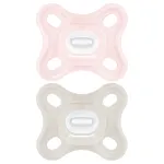 MAM Comfort 1 Piece Full Silicone Pacifier 0-3 Misty Rose / Vanilla