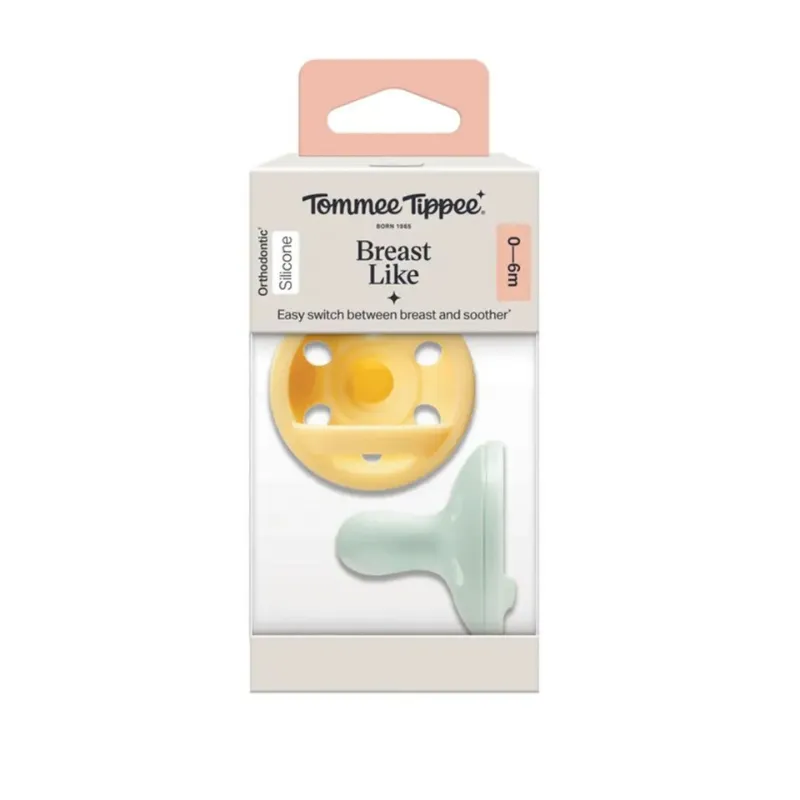 Tommee Tippee Breast-Like Soother 0-6m (2 Pack)