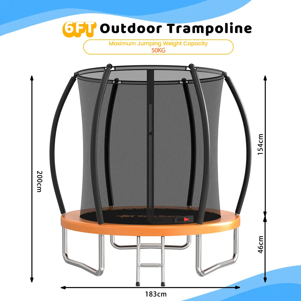 Bebe Stars Trampoline with Net 6ft (185cm)