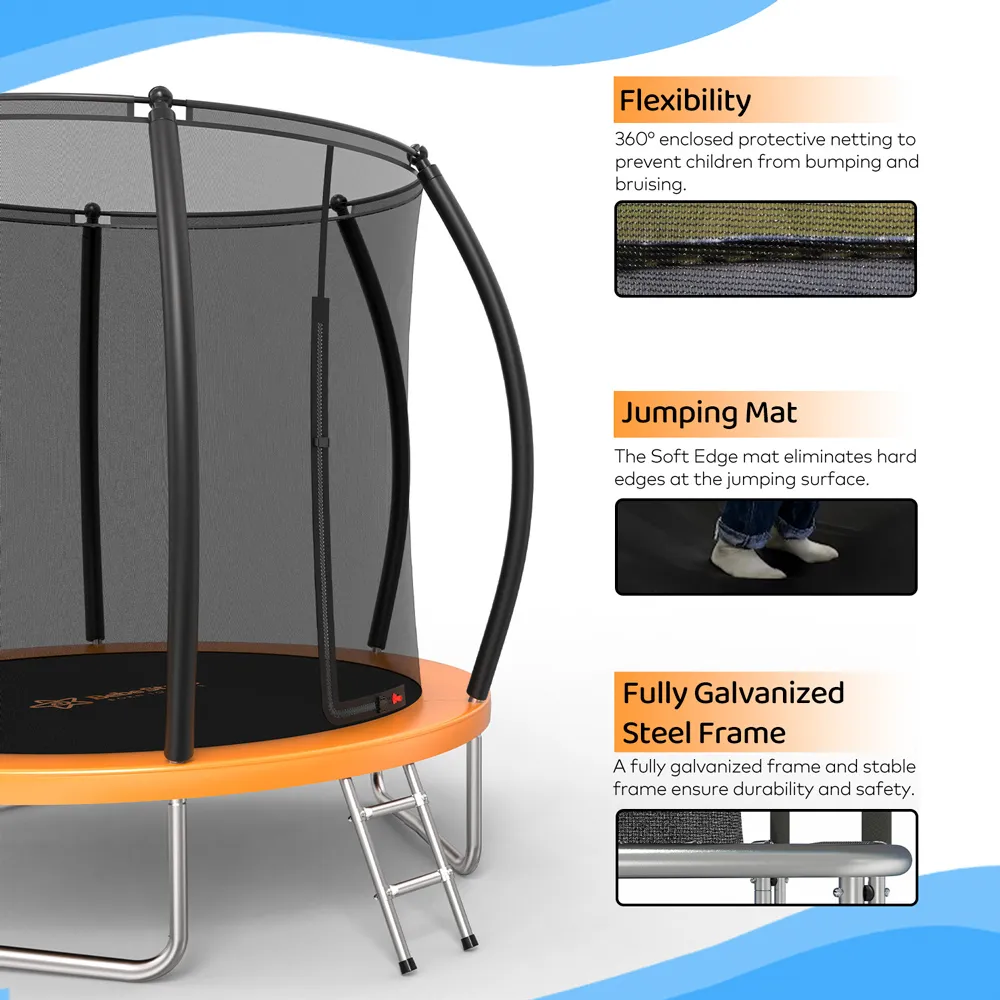 Bebe Stars Trampoline with Net 8FT (245cm)