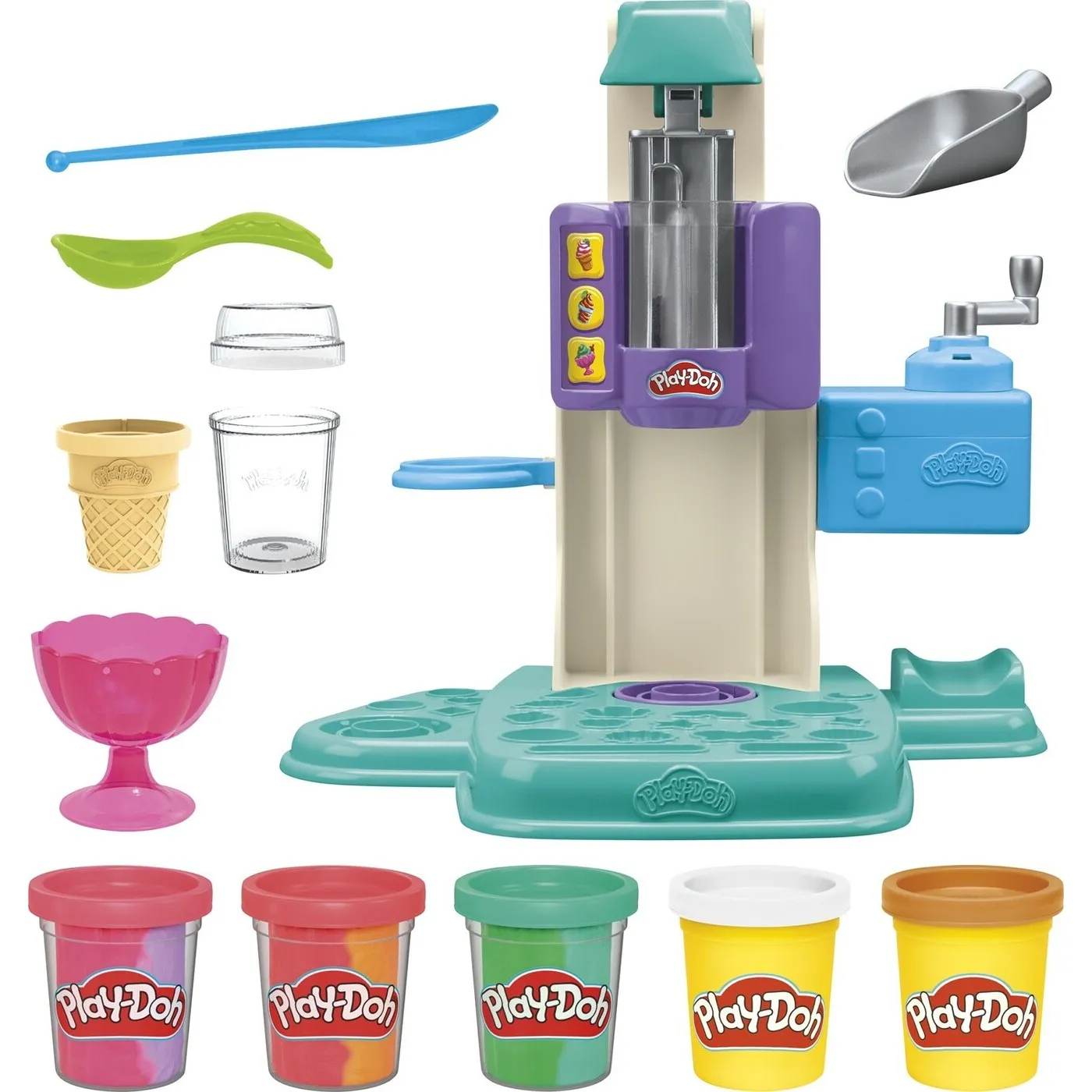Hasbro Play-doh Rainbow Swirl Ice Cream Playset