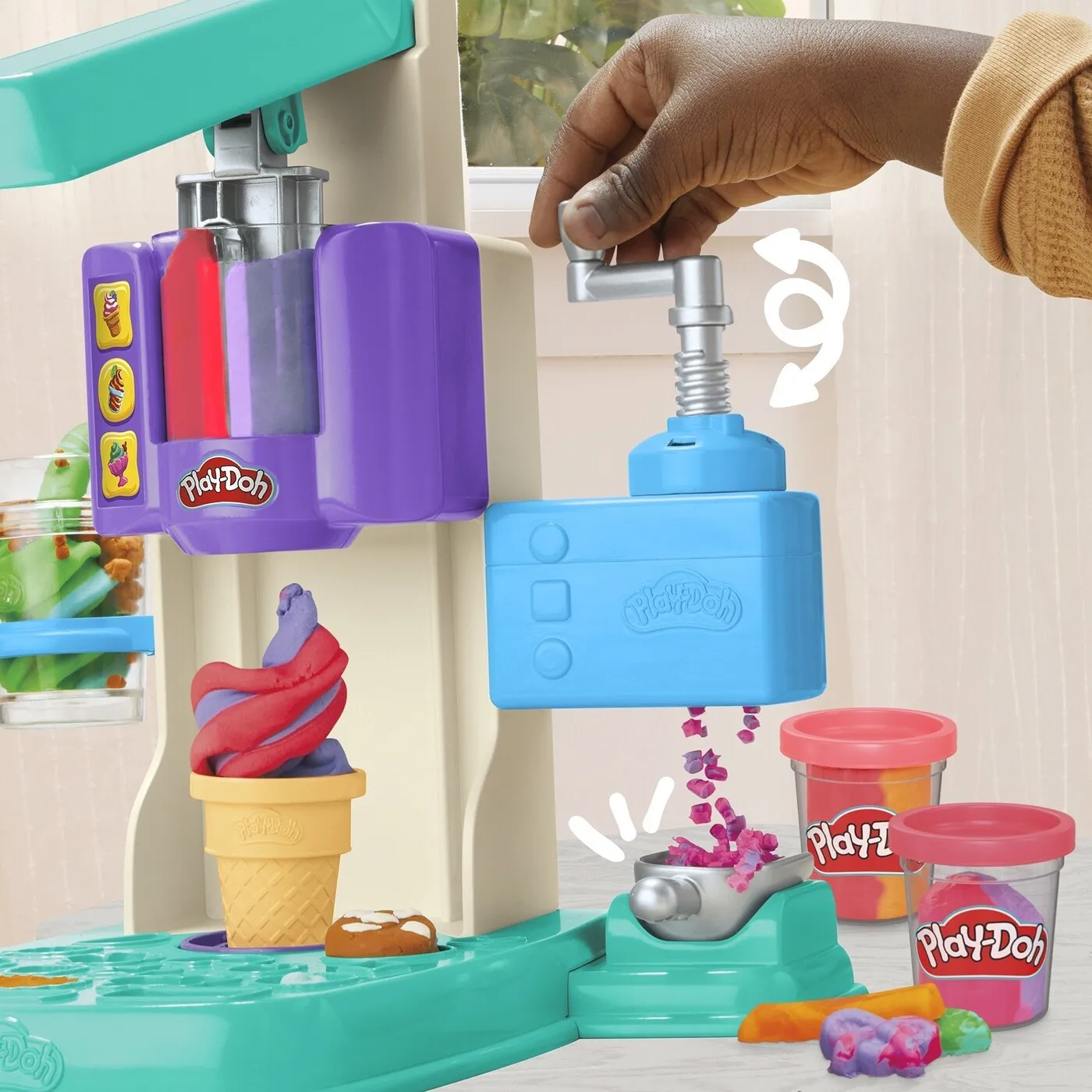 Hasbro Play-doh Rainbow Swirl Ice Cream Playset