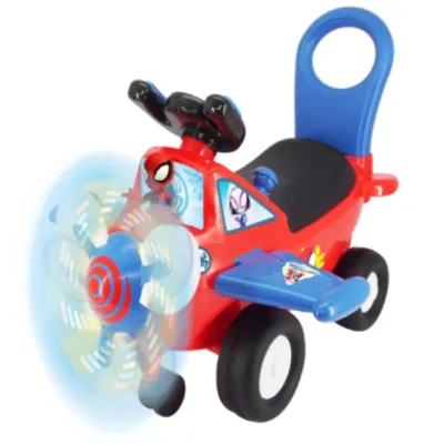 Kiddieland Marvel Lights 'N' Sounds Spidey Activity Plane Ride-On