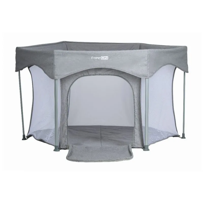 FreeOn Hexagon playpen, grey