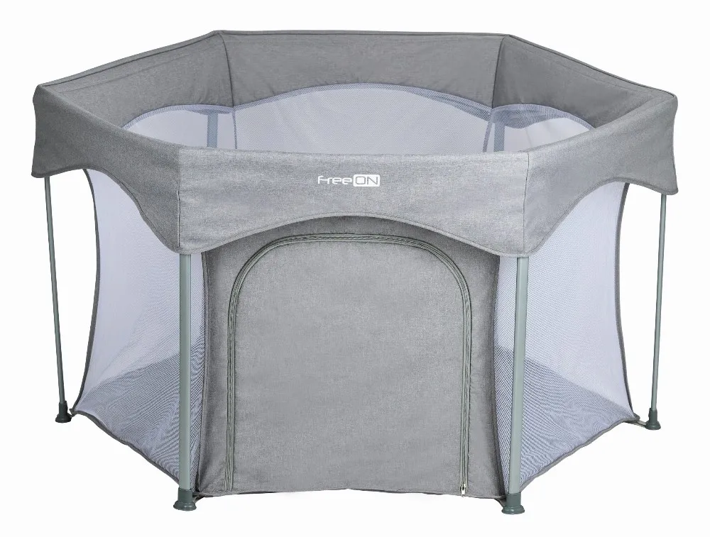 FreeOn Hexagon playpen, grey