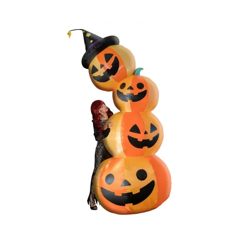 Inflatable vertical pumpkins w/lights (volt 220) 240cm