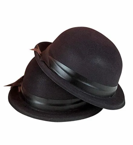 FLOCKED TOP HAT & BOWLER HAT