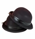 FLOCKED TOP HAT & BOWLER HAT