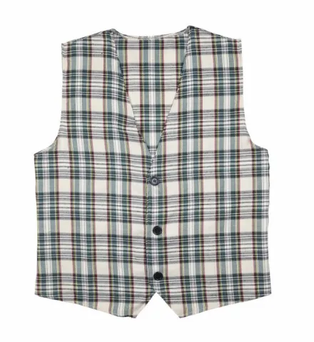 BEIGE TARTAN VEST