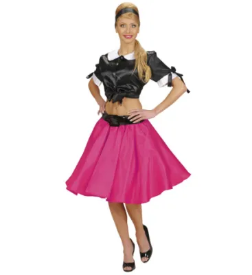 SATIN SKIRT WITH SEWN-IN PETTICOAT