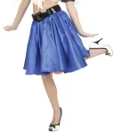 SATIN SKIRT WITH SEWN-IN PETTICOAT