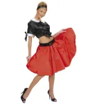 SATIN SKIRT WITH SEWN-IN PETTICOAT