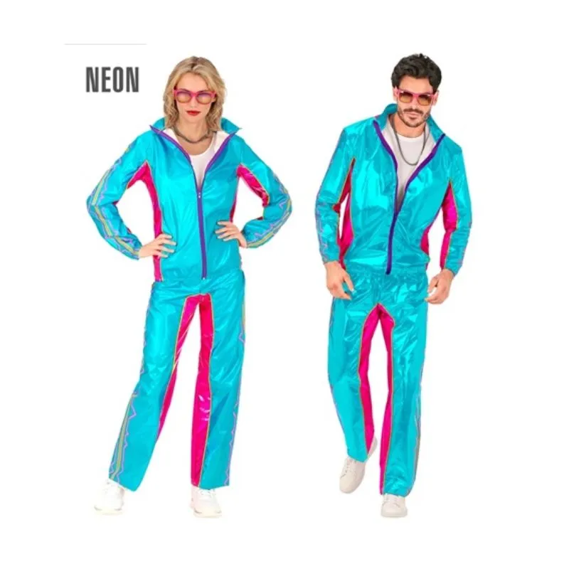 Party Fashion Azure Metallic Electronic Dance Music Tracksuit