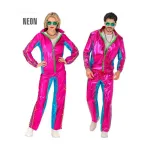 Party Fashion Pink Metallic Electronic Dance Music Tracksuit