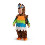 Owl Fleece Jumpsuit With Hood