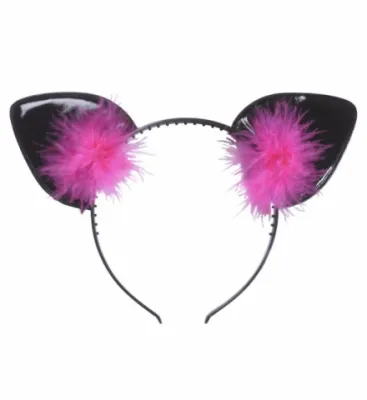 CAT EARS WITH FEATHERS