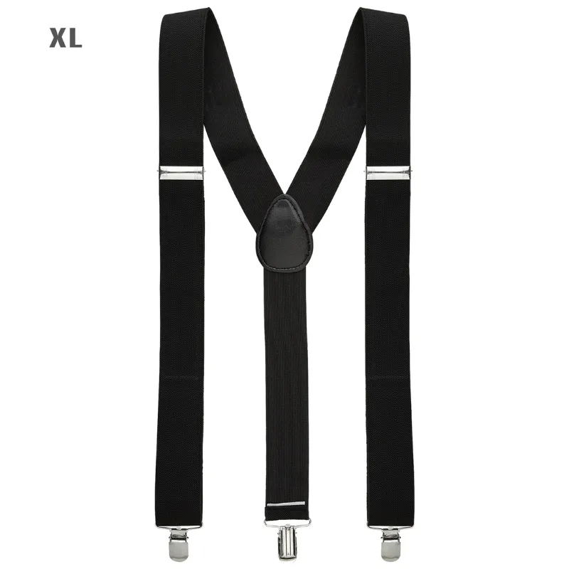 Black Braces - extra Long Up To 115-120 cm