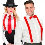 Braces Red - extra long up to 115-120 cm