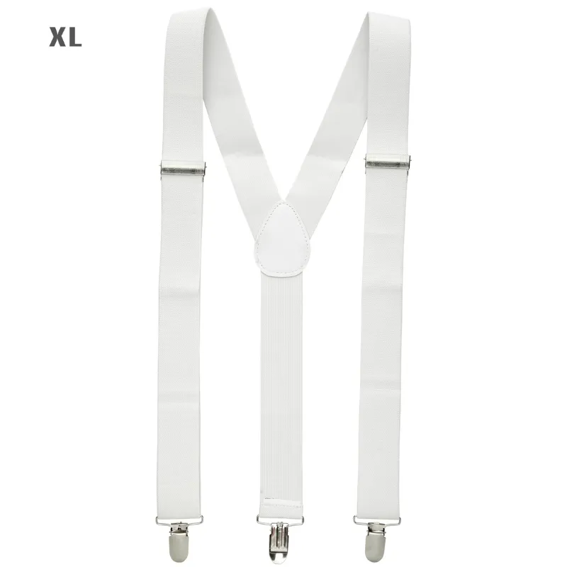 Braces White - extra long up to 115-120 cm