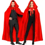 Cape Red Satin Hooded  145cm