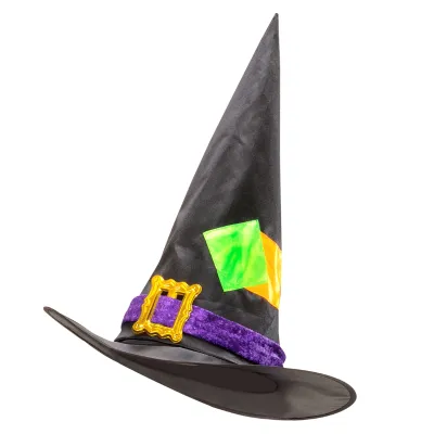 Witch Hat With Patches - Satin & Velvet