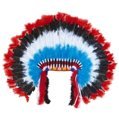 Indian Deluxe Headdress With Marabou