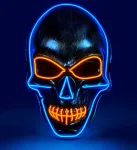Colored Led Gold Skull Mask