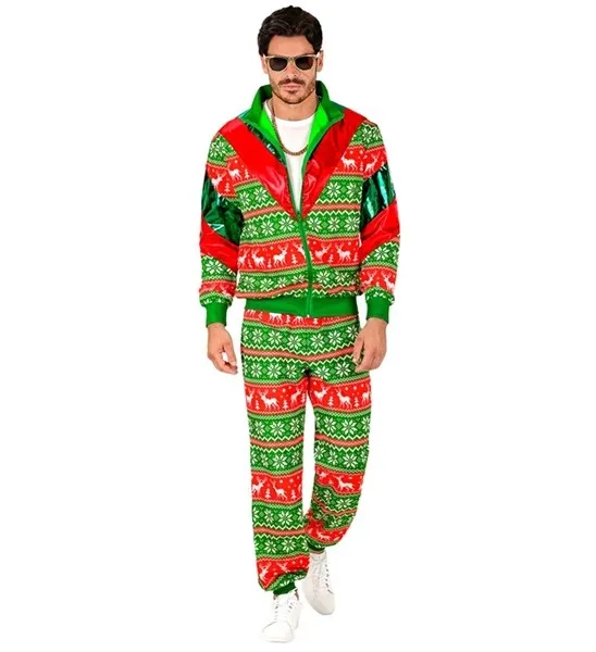 Merry Christmas Green-Red Party Fashion Track Suit
