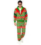 Merry Christmas Green-Red Party Fashion Track Suit