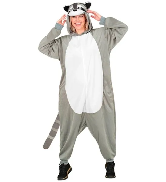 Plush Onesie Racoon